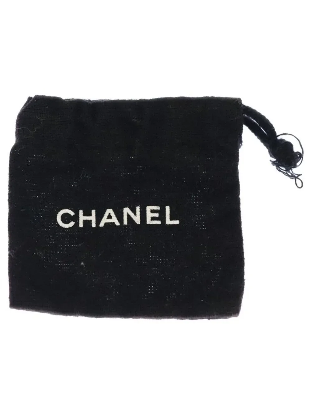 Chanel CC Logo Rhinestone Pendant Chain Silver